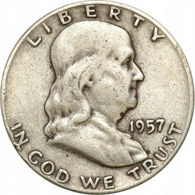 USA 1/2 dolara 1957 D Franklin (dzwon) st.3-