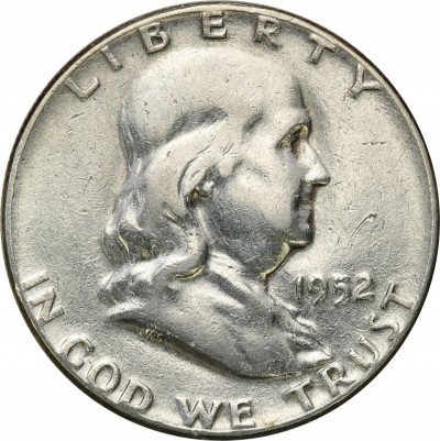 USA 1/2 dolara 1952 Franklin (dzwon) st.3-