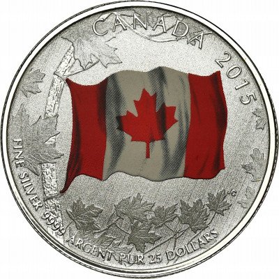 Kanada 25 dolarów 2015 flaga
