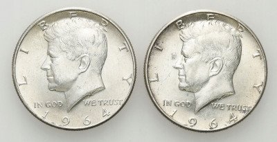 USA 1/2 dolara 1964 Kennedy SREBRO – 2 sztuki