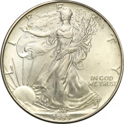 USA 1 dolar 1993 Liberty (SREBRO - uncja) st.1