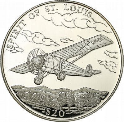 Liberia 20 dolarów, 2000 - historia lotnictwa