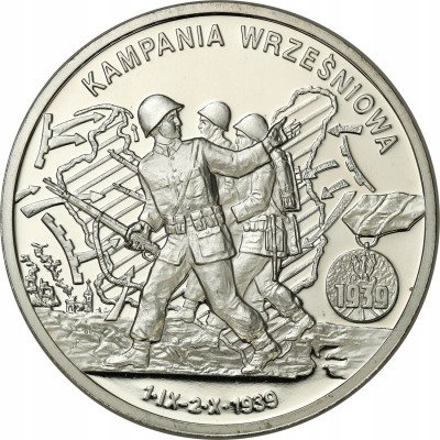 Polska medal Kampania Wrześniowa czyste SREBRO stL