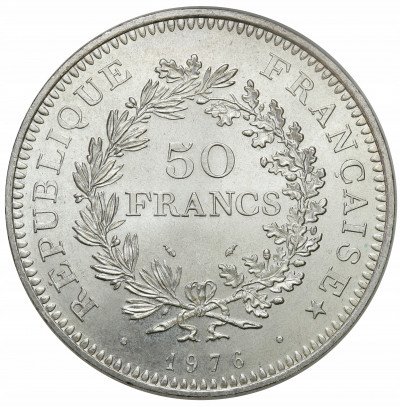 Francja 50 Franków 1976 SREBRO - PIĘKNE