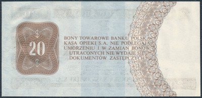 Banknot/bon 20 dolarów 1979 HH PeKaO stan 1/1-