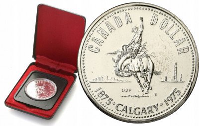 Kanada Elżbieta II 1 $ dolar 1975 Calgary