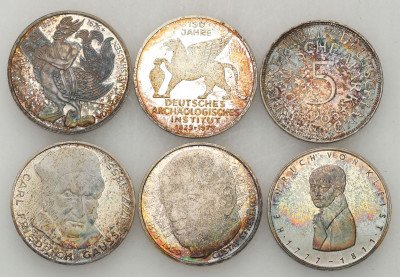 Niemcy RFN 5 Mark 1963-79 - 6 sztuki st.1/1-