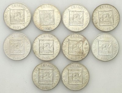 Czechosłowacja 10 koron 1954-64 SREBRO - 10 sztuk