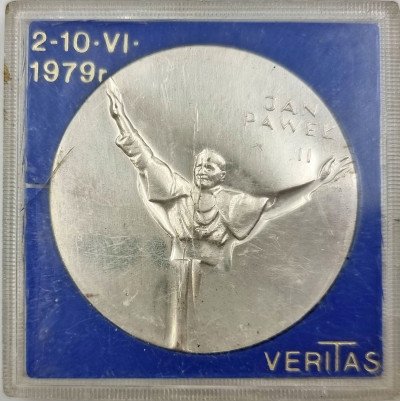 Medal. VERITAS Jan Paweł II 1982 SREBRO st.1
