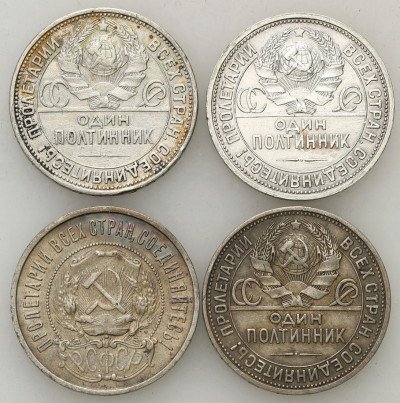Rosja (sow) 1/2 Rubla 1921-26 - zestaw 4 szt. st.3