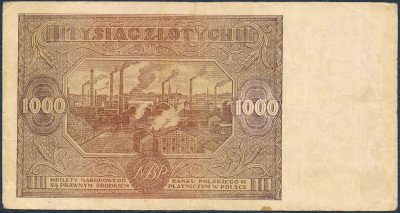 Banknot. 1000 złotych 1946 seria N