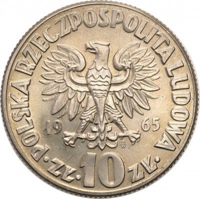 PRL. 10 złotych 1965 Kopernik - PIĘKNY