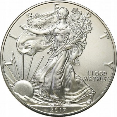USA 1 dolar 2017 Liberty (SREBRO - uncja) st.1