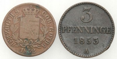 Niemcy monety miedziane - 2 sztuki - st.3