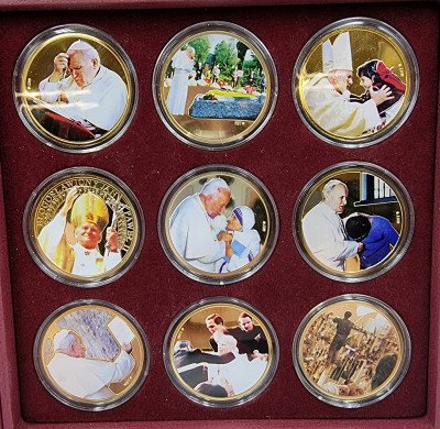 Jan Paweł II beatyfikacja - zestaw 9 medali