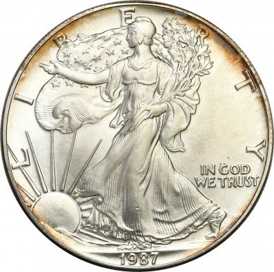 USA dolar 1987 Liberty SREBRO uncja
