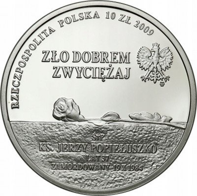 10 złotych 2009 Popiełuszko - PUDEŁKO
