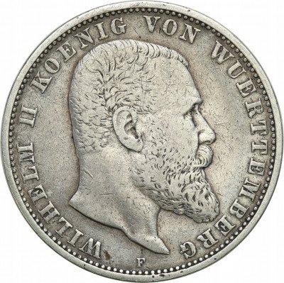 Niemcy Wirttembergia 5 Marek 1892 F