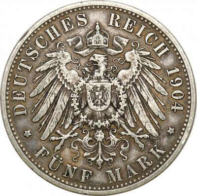 Niemcy Bawaria 5 Marek 1904 D