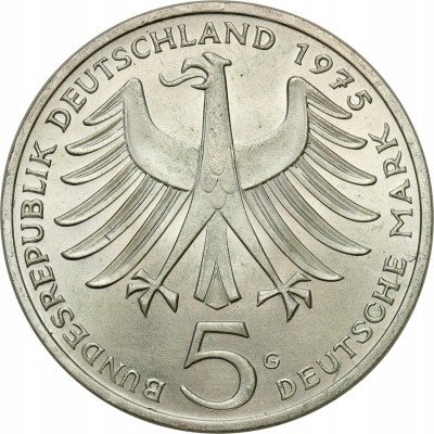 Niemcy, RFN. 5 marek 1975 G, Albert Schweitzer