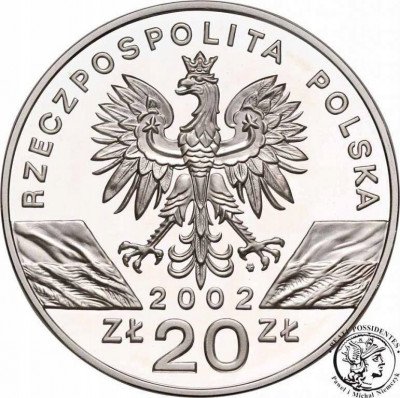 20 złotych 2002 Żółw Błotny