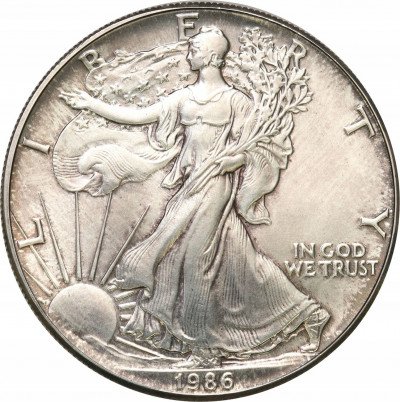 USA 1 dolar 1986 Liberty SREBRO - uncja