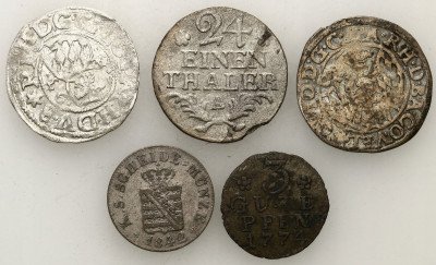 Niemcy stare monety SREBRO - 5 sztuk