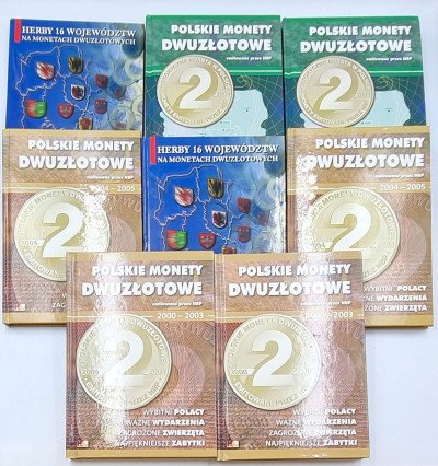 Polskie Monety Dwuzłotowe - klasery z monetami