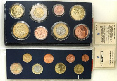 Niemcy Próbne monety ESSAI euro 2003 zestaw 16 szt