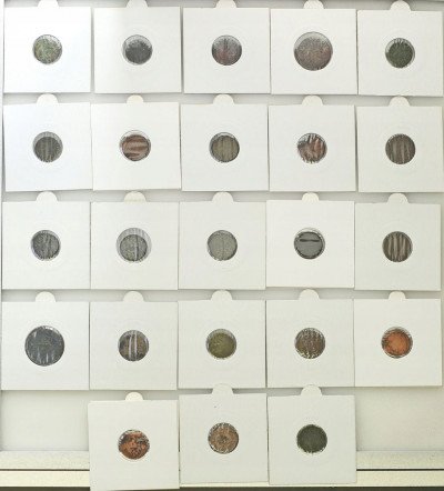 Polska XVII-XVIII w Szeląg, grosz, zestaw 23 monet