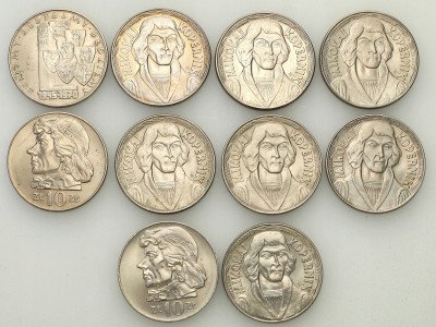 Miedzionikiel 10 złotych 1967 + 1970 zestaw 10 szt