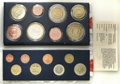 Niemcy Próbne monety ESSAI euro 2003 zestaw 16 szt