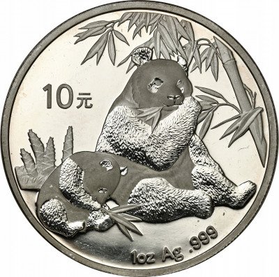 Chiny 10 Yuan 2007 Panda SREBRO uncja