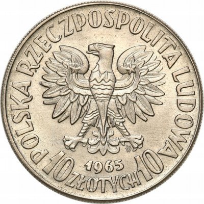 PRÓBA CuNi 10 złotych 1965 chuda syrenka