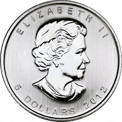 Kanada 5 dolarów 2012 - SREBRO uncja