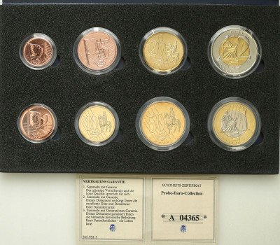 Polska Próbne monety ESSAI euro 2003 zestaw 8 szt.