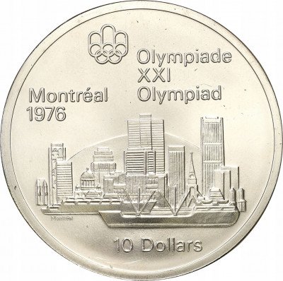 Kanada. 10 dolarów 1973 Olimpiada Montreal SREBRO