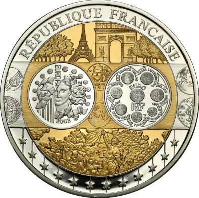 Medal - waluta Euro - SREBRO - Francja