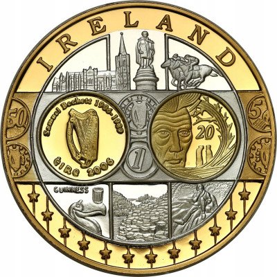 Medal - waluta Euro - SREBRO - Irlandia