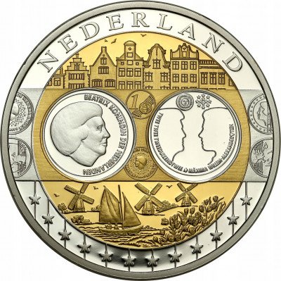 Medal - waluta Euro - SREBRO - Holandia