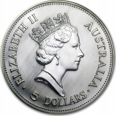 Australia 5 dolarów 1990 SREBRO uncja