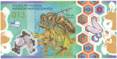 PWPW banknot testowy 2012 (plastik) pszczoła