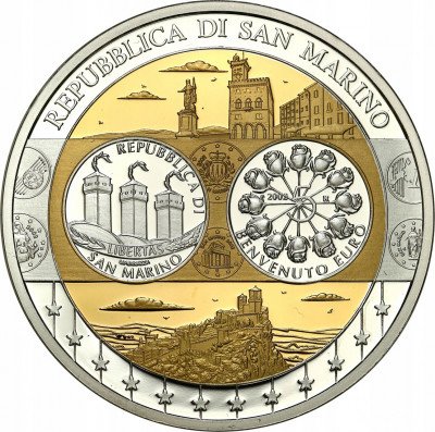 Medal - waluta Euro - SREBRO - San Marino