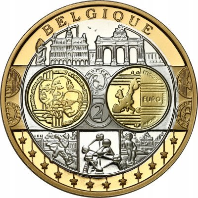 Medal - waluta Euro - SREBRO - Belgia