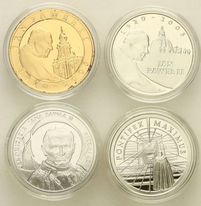 Zestaw 4 x 10 złotych Jan Paweł II - różne