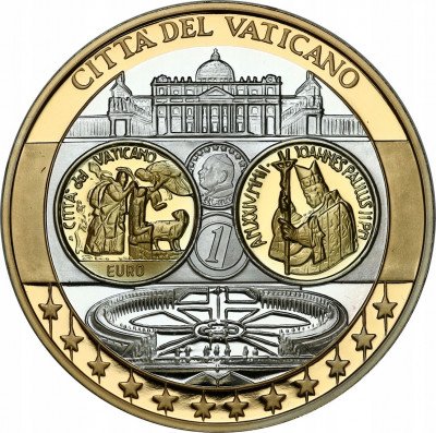 Medal - waluta Euro - SREBRO - Watykan