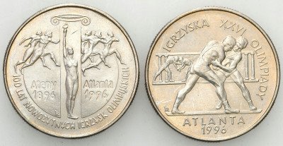 2 złote 1995 Atlanta + Olimpiada - zestaw 2 sztuk
