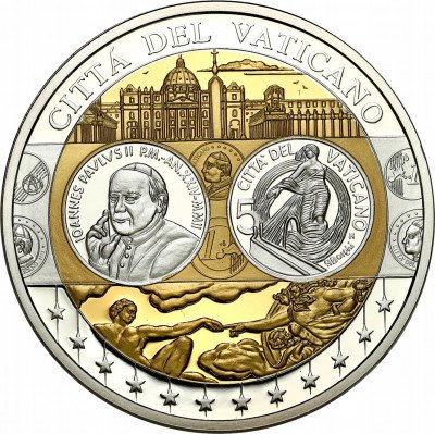 Medal - waluta Euro - SREBRO - Watykan