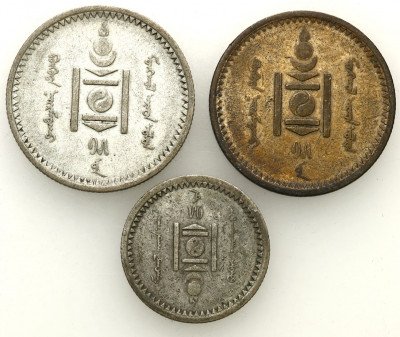 Mongolia 10 + 20 Mongo (bez daty) 1925 - 3 szt.