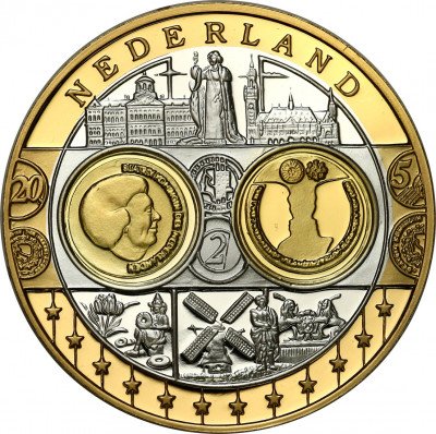 Medal - waluta Euro - SREBRO - Holandia